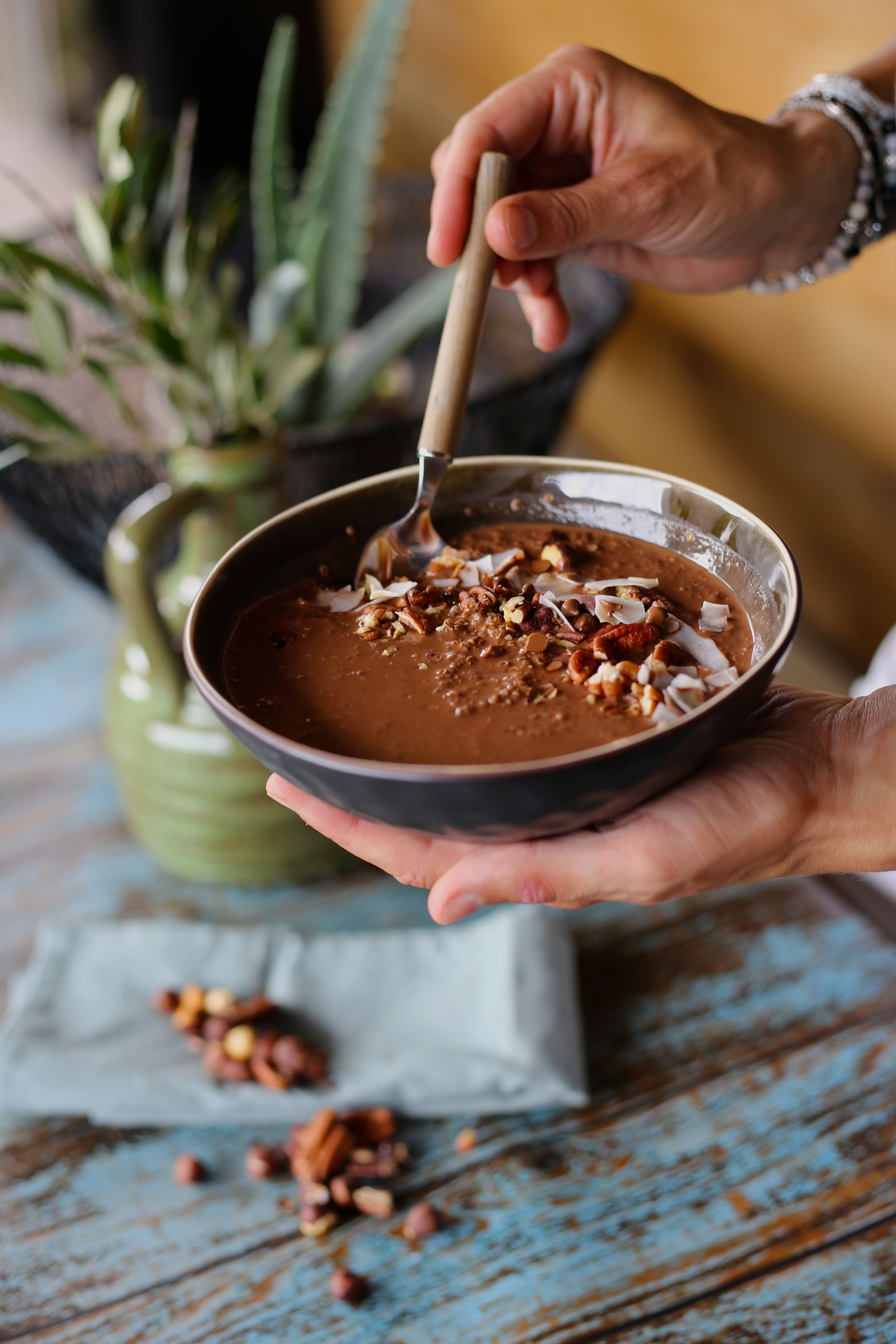 Chocolade-quinoabowl