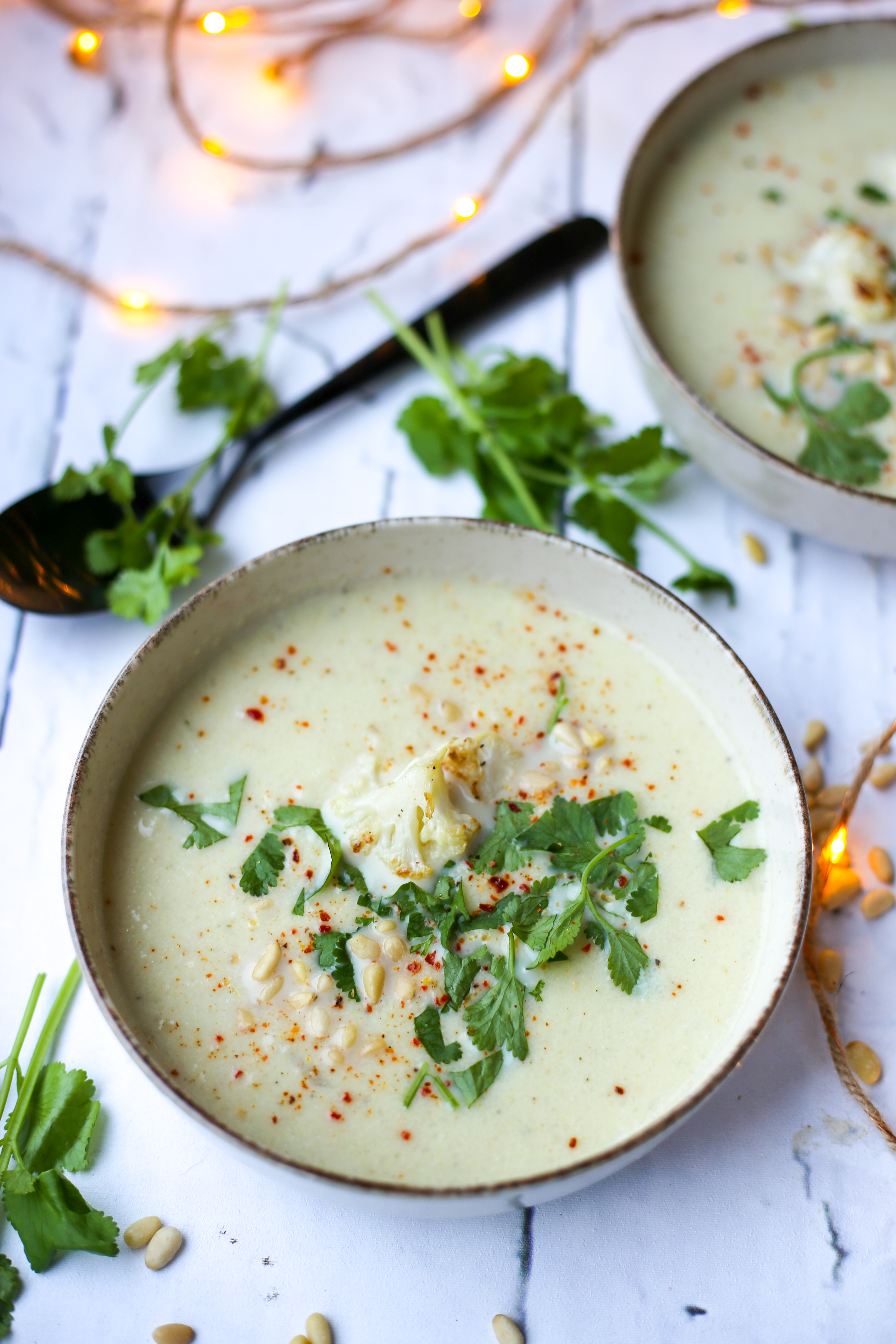 Feestelijke bloemkoolsoep