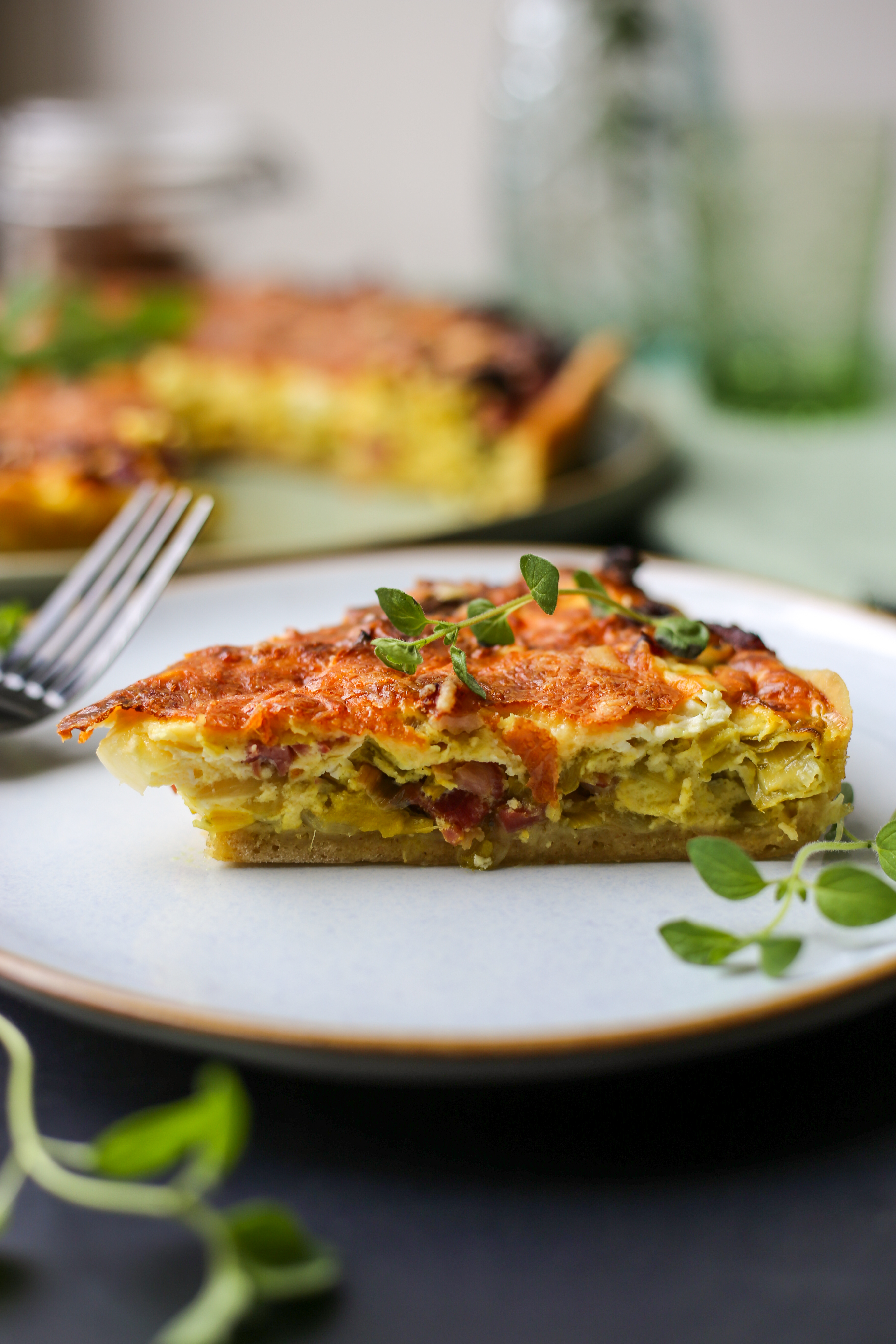 Preitaart met spekjes